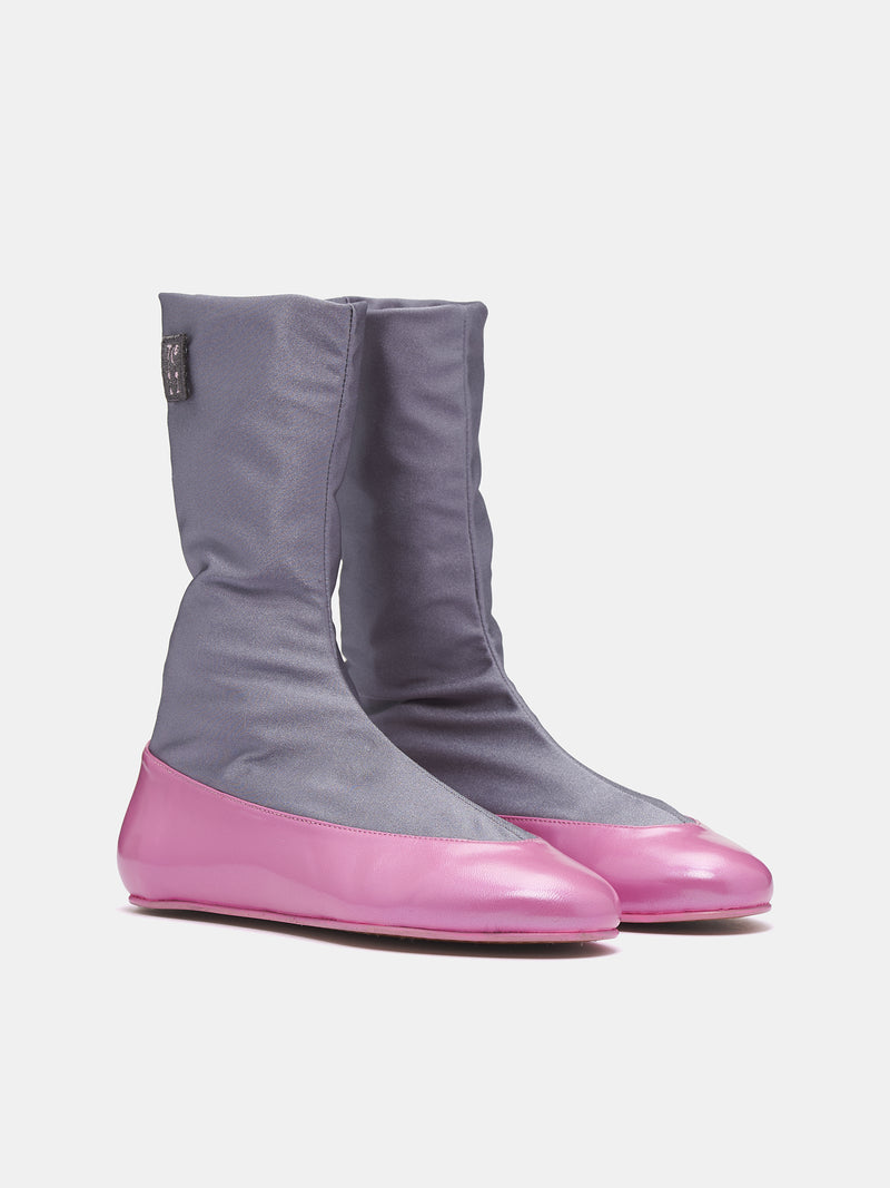 Proxima Short Ballerina Boots (FT03-162-SLATE-BOSSOM-PINK)