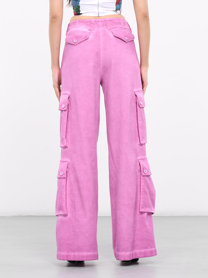 Cotton Drill Cargo Pants (FTC3JT-GDCBW-F6747-PINK)