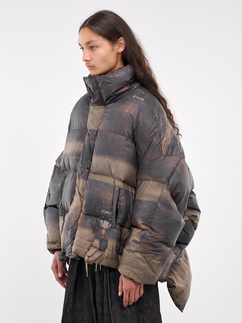 Printed Down Jacket (FUF18JK16-BROWN)