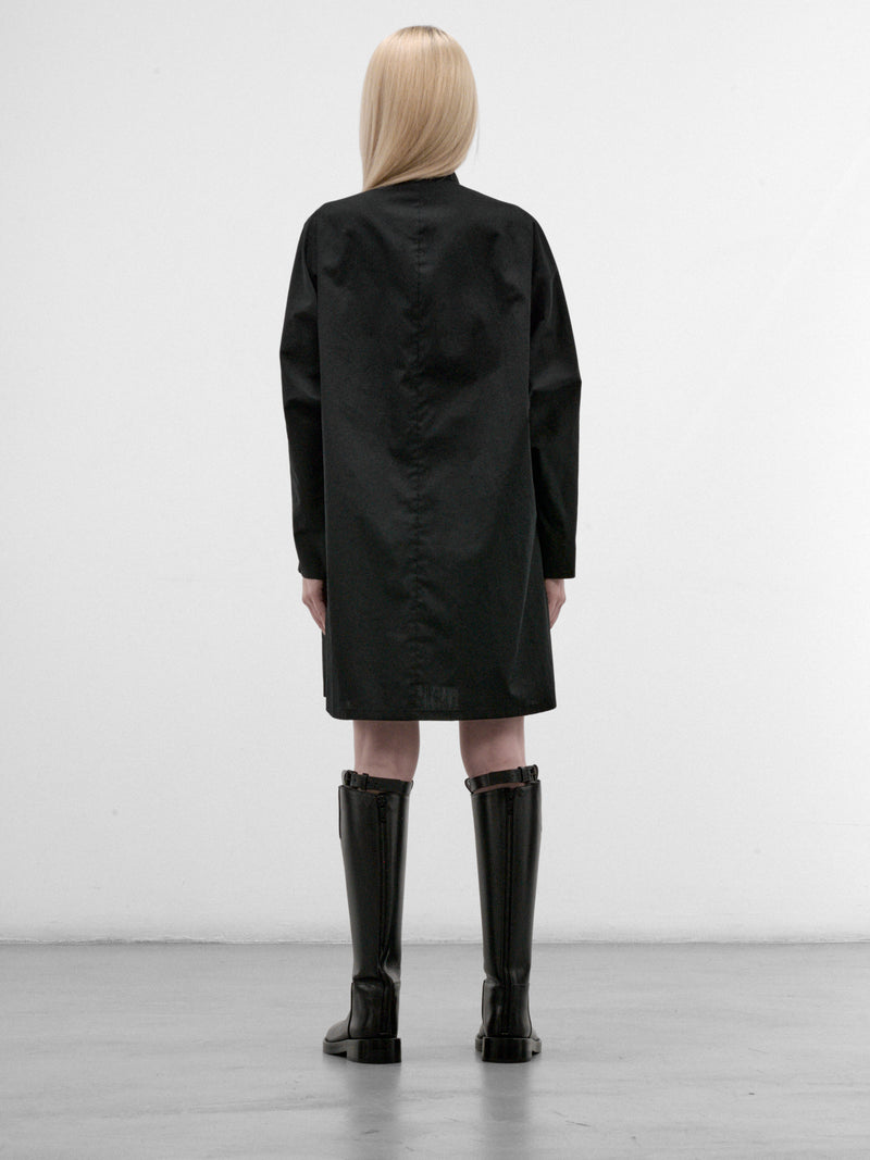 Black Long Tunic Shirt Dress (FW-D66-002-BLACK)