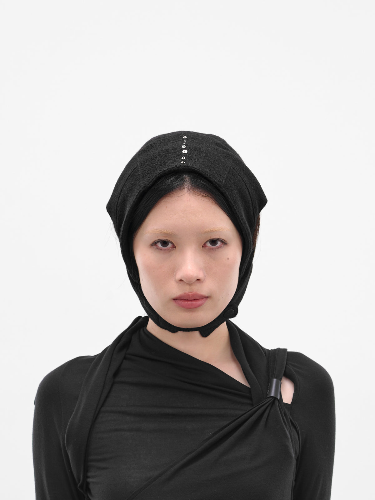 Black Beaded Aviator Hat (FW25-AC4K-BLACK)