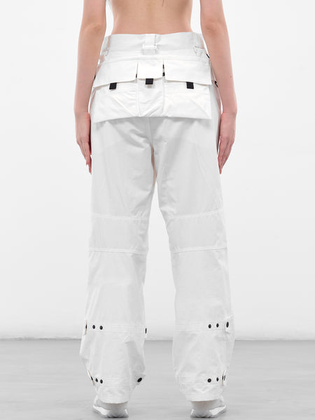 White Biker Pants & Bag (FW25-PT4W-WHITE)