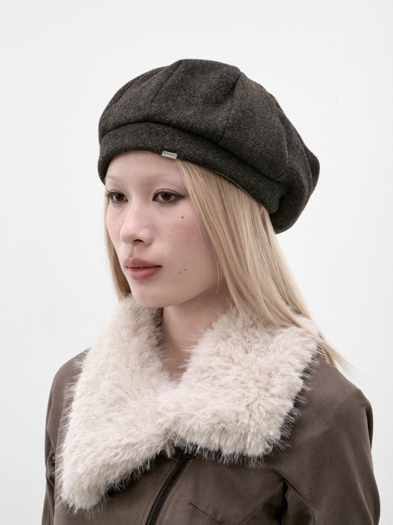 Khaki Wool Beret (FW26-AC1KH-KHAKI)