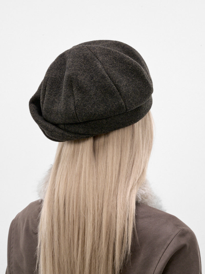 Khaki Wool Beret (FW26-AC1KH-KHAKI)