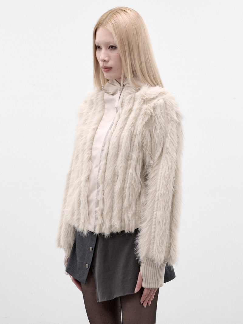 Gray Reversible Faux Fur Jacket (FW26-JK2FG-FRENCH-GREY)