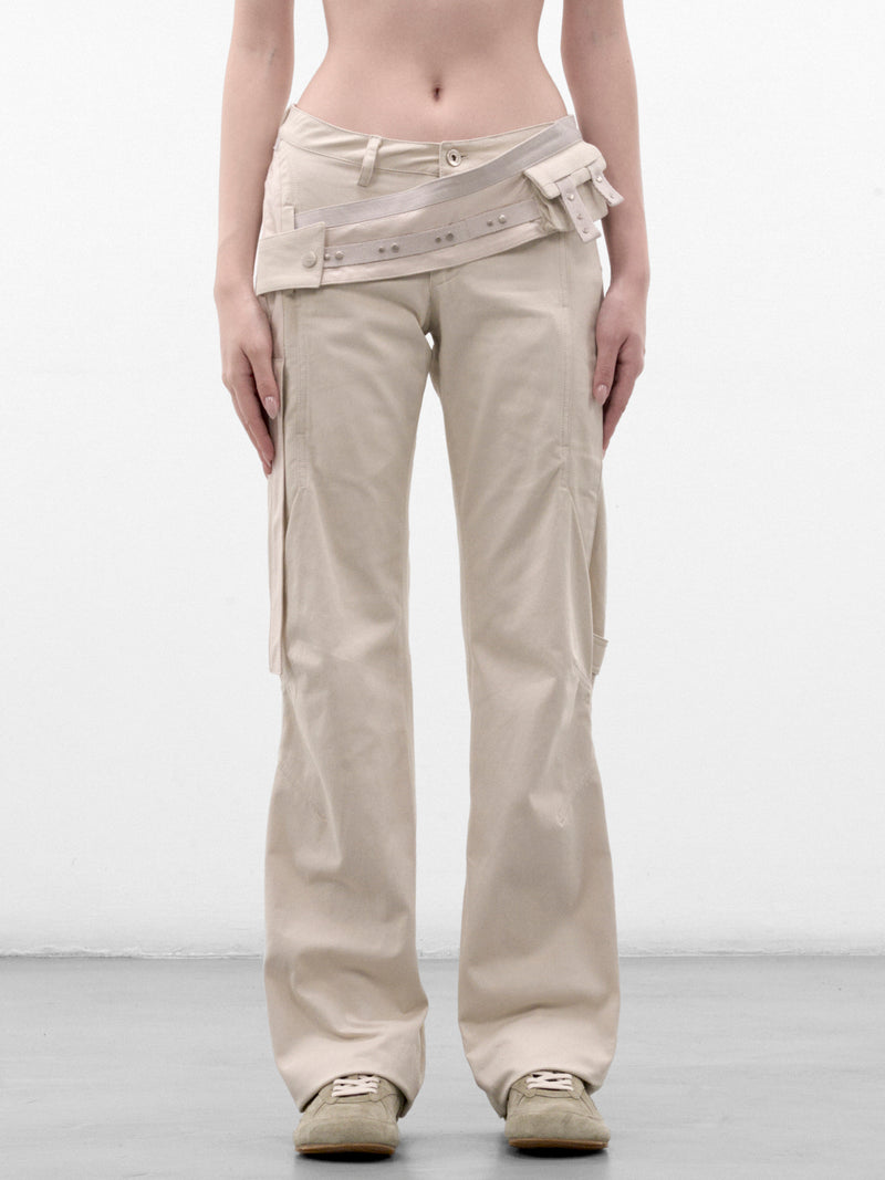 Ivory Cotton Wrap Waist Trousers (FW26-PT5IV-IVORY)