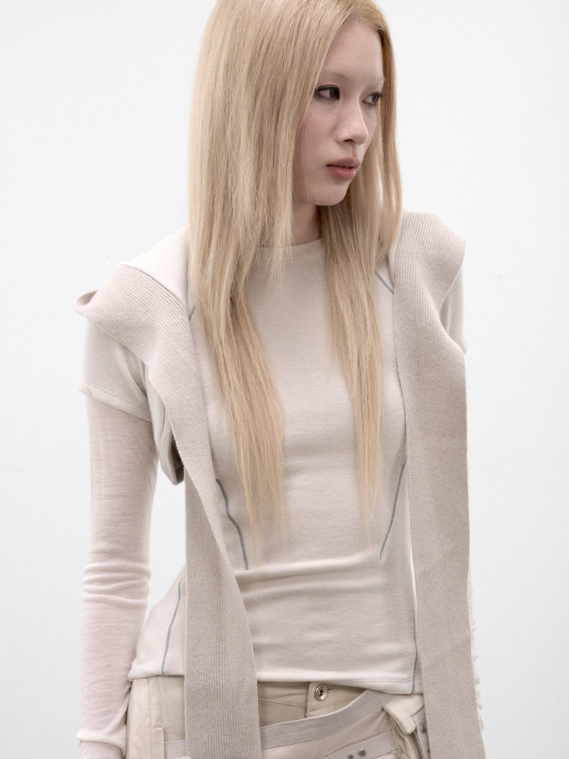 French Gray Layered Hooded Tee (FW26-TS2FG-FRENCH-GREY)