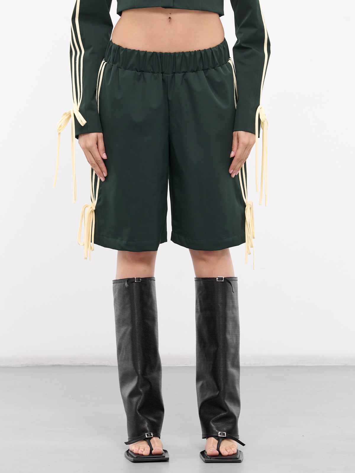 Giada Bow & Stripe Shorts (GDSH03-GIADA-FOREST-GREEN-OFF-)