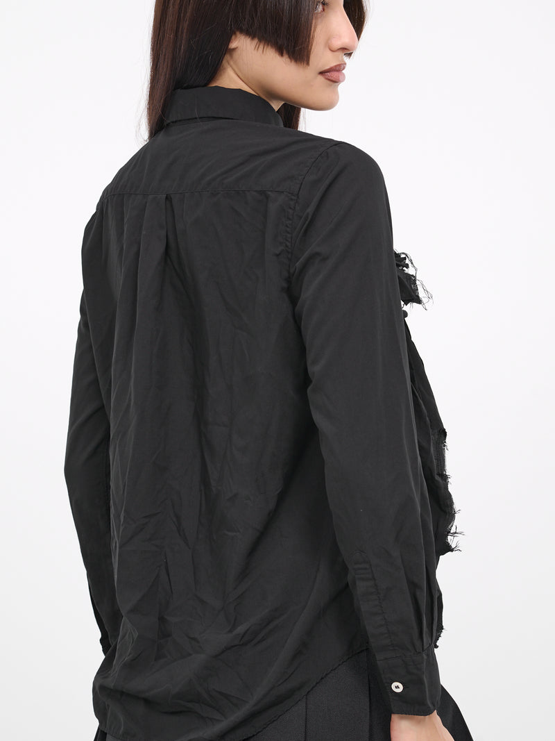 Ruffle Appliqué Shirt (GL-B013-051-BLACK)