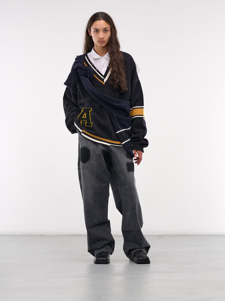 Bon Bon Beaded S/S Knit ~ Navy main image 1