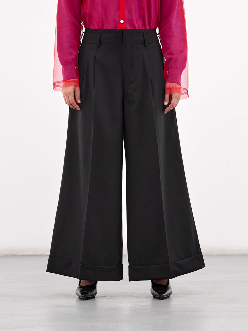 Ultra Wide Leg Trousers (GO-P006-BLACK)