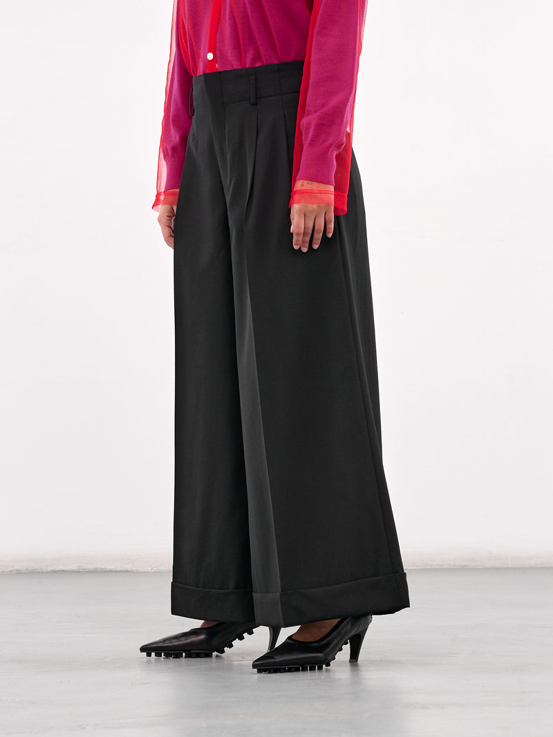 Ultra Wide Leg Trousers (GO-P006-BLACK)