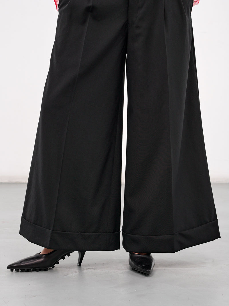 Ultra Wide Leg Trousers (GO-P006-BLACK)