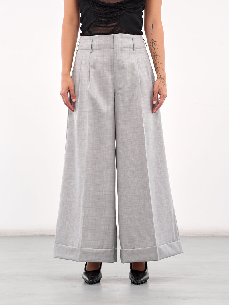 Ultra Wide Leg Trousers (GO-P006-TOP-GREY)
