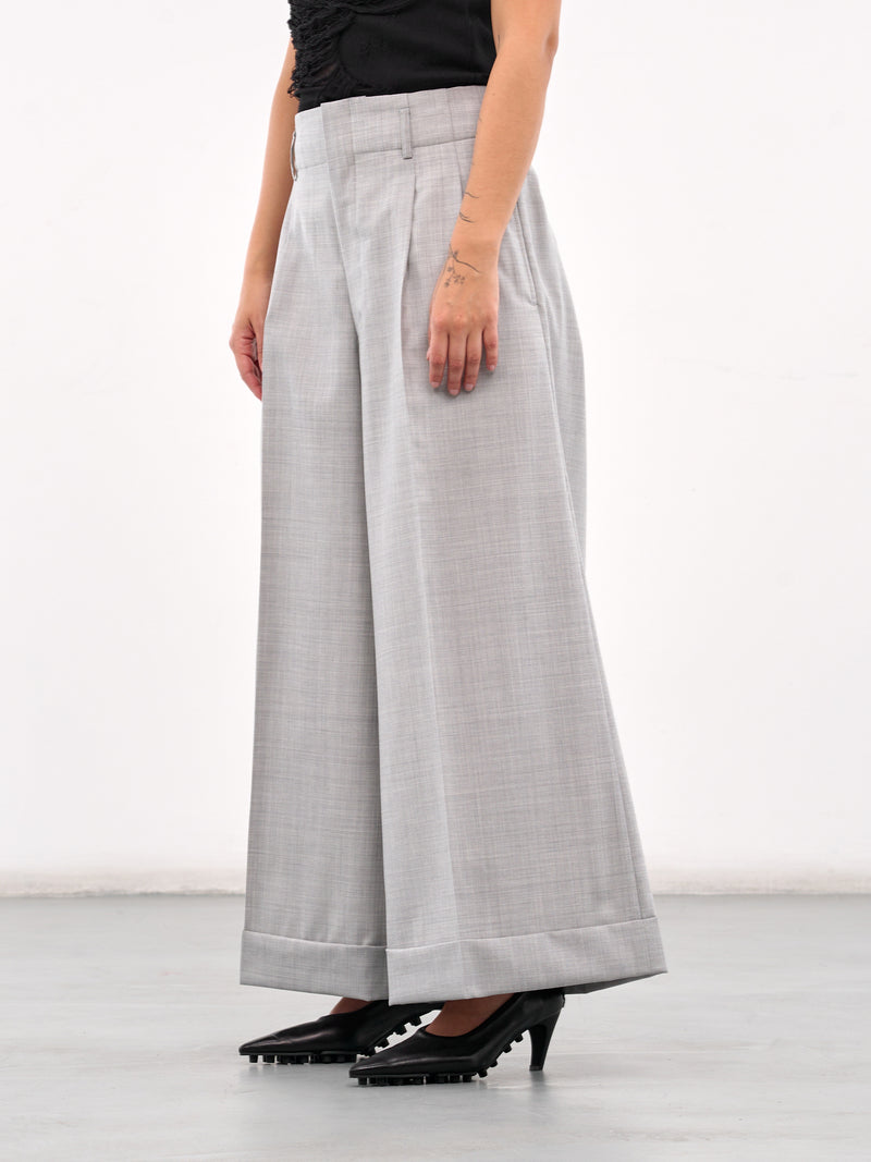 Ultra Wide Leg Trousers (GO-P006-TOP-GREY)