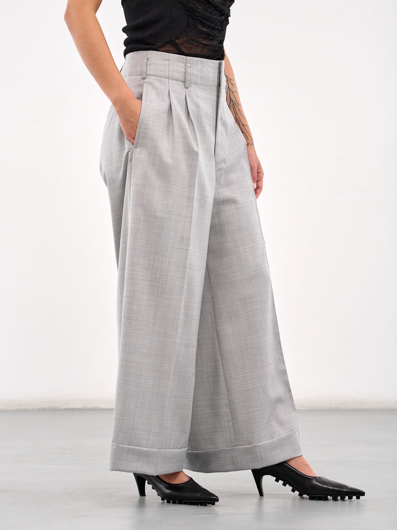 Ultra Wide Leg Trousers (GO-P006-TOP-GREY)