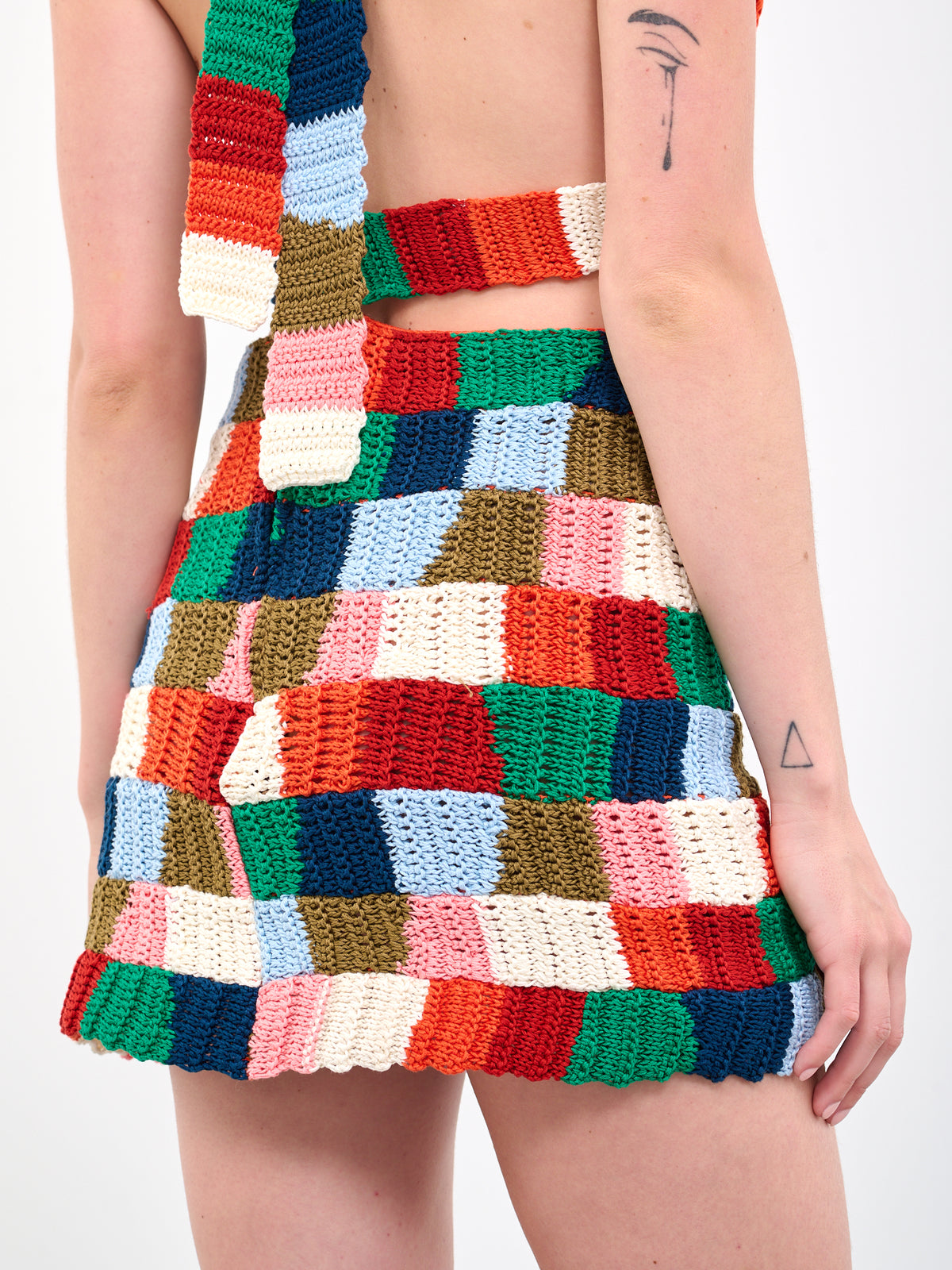 No Vacancy Inn Color-Block Mini Skirt (GOMD0085Q0-UFCB16-00X99-MULTI)
