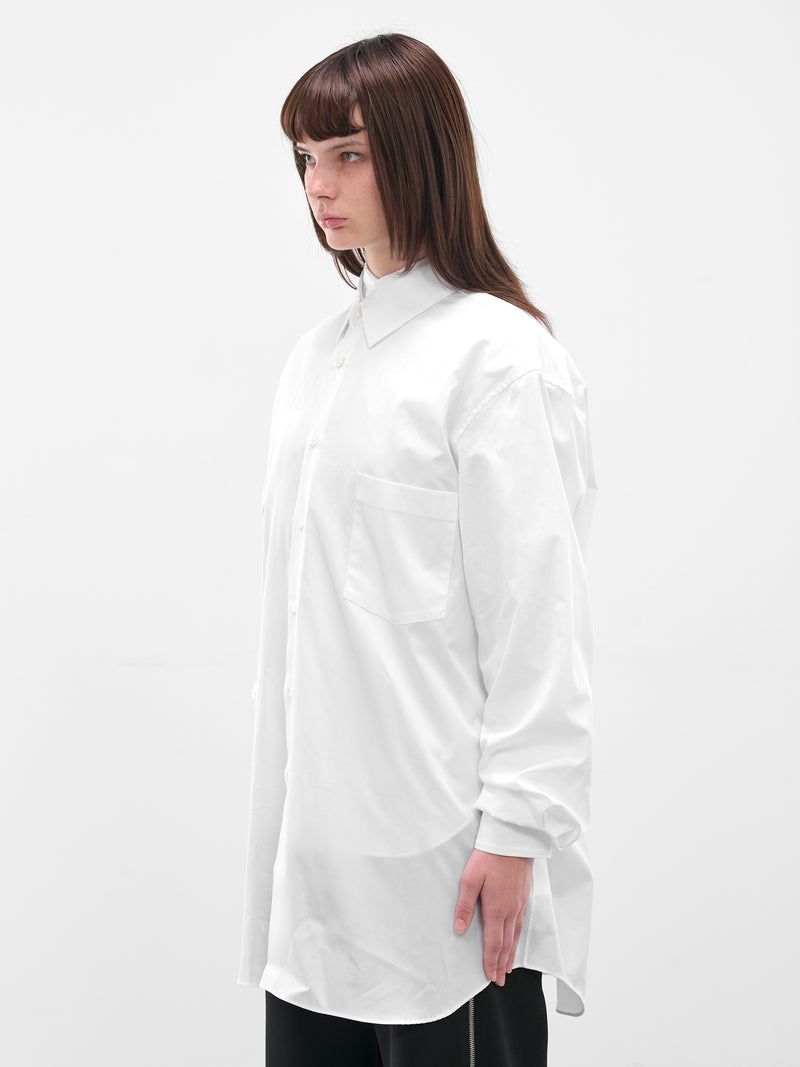 White Double Layer Button-Up Shirt (GP-B014-051-WHITE)