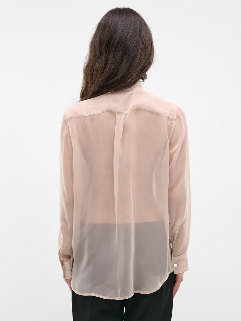 Beige Deconstructed Layered Draping Shirt (GQ-B011-S26-BEIGE)