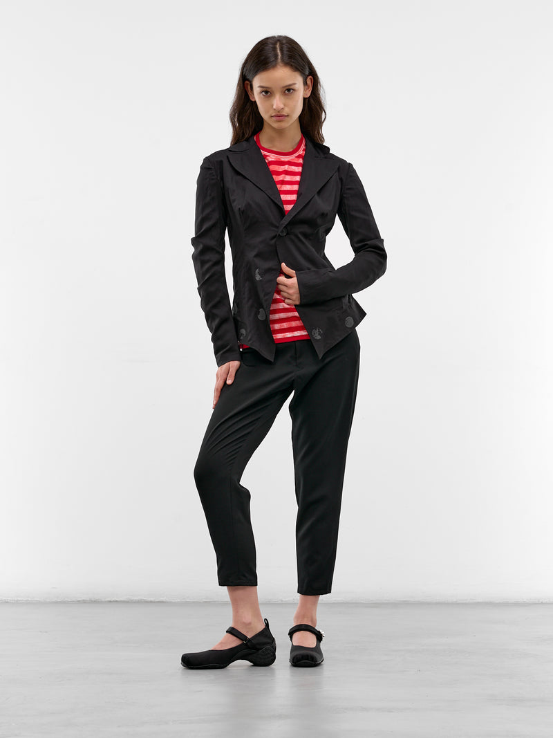 Red Spray Stripe Long Sleeve (GQ-T016-S26-RED-OFF-WHITE-RED)