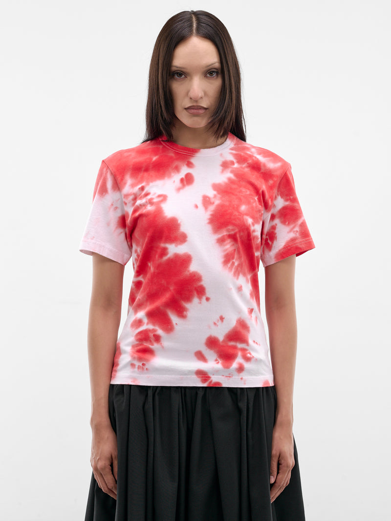 Red & White Tie-Dye Tee (GQ-T017-WHITE-RED)