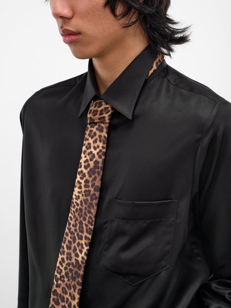 Cheetah Viscose Satin Necktie (GR10-CHEETAH)