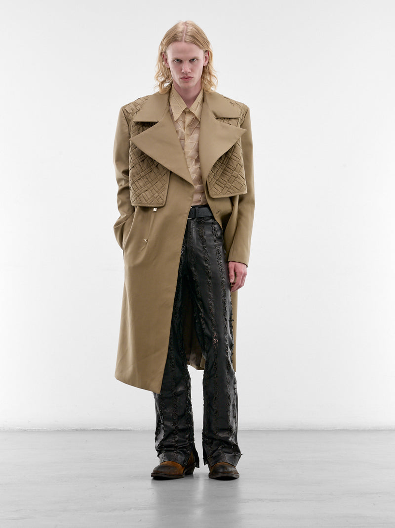Beige Grandote Wool Trench Coat (GRANDOTE-COAT-BEIGE)