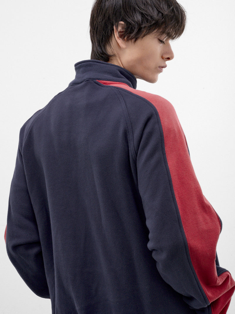 Navy Cotton Quarter-Zip Sweatshirt (GRC-04-008NV-NAVY)