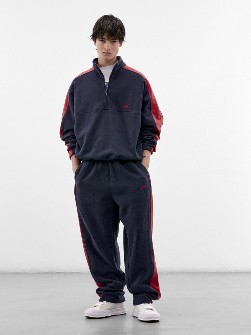 Navy Cotton Quarter-Zip Sweatshirt (GRC-04-008NV-NAVY)