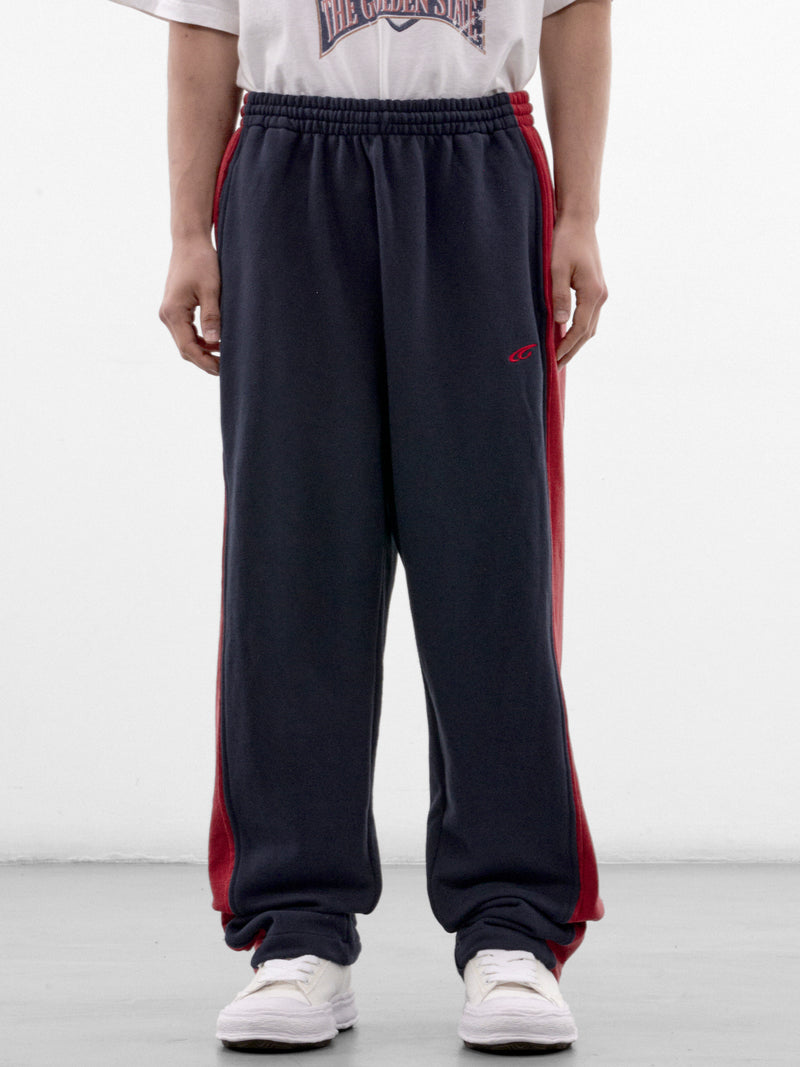 Navy Cotton Striped Sweatpants (GRC-04-009NV-NAVY)