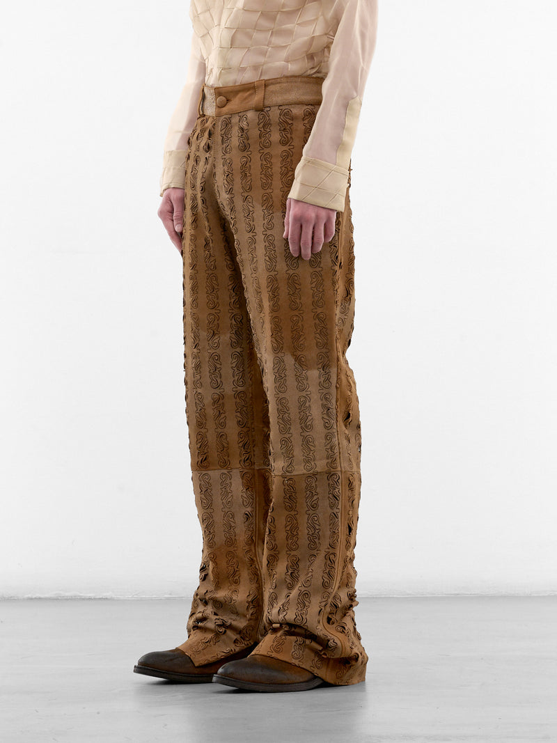 Original Leather Grecas Cut-Out Pants (GRECAS-PANTS-ORIGINAL)