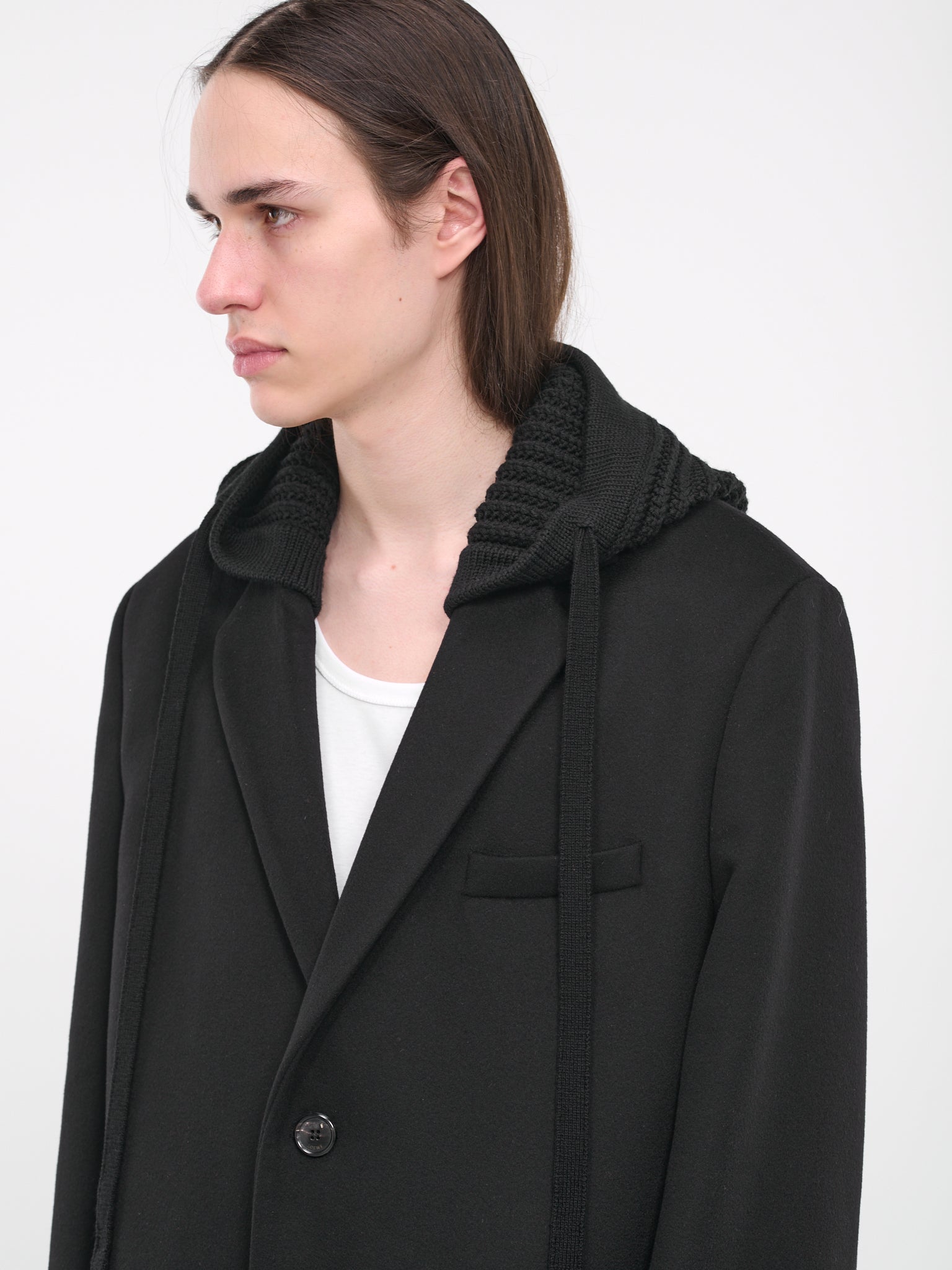 Hooded Coat (H526Y01WC1-BLACK)