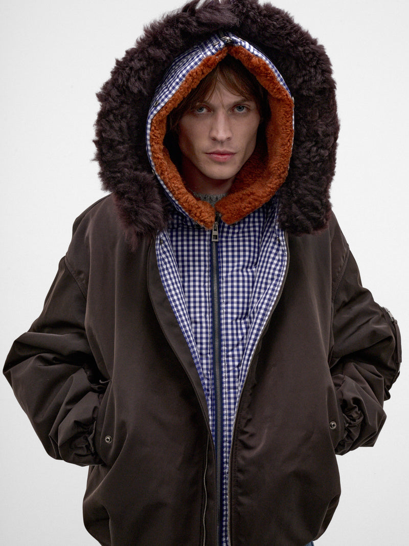 Brown Double-Layer Bomber Jacket (H526Y02WGL-BROWN)