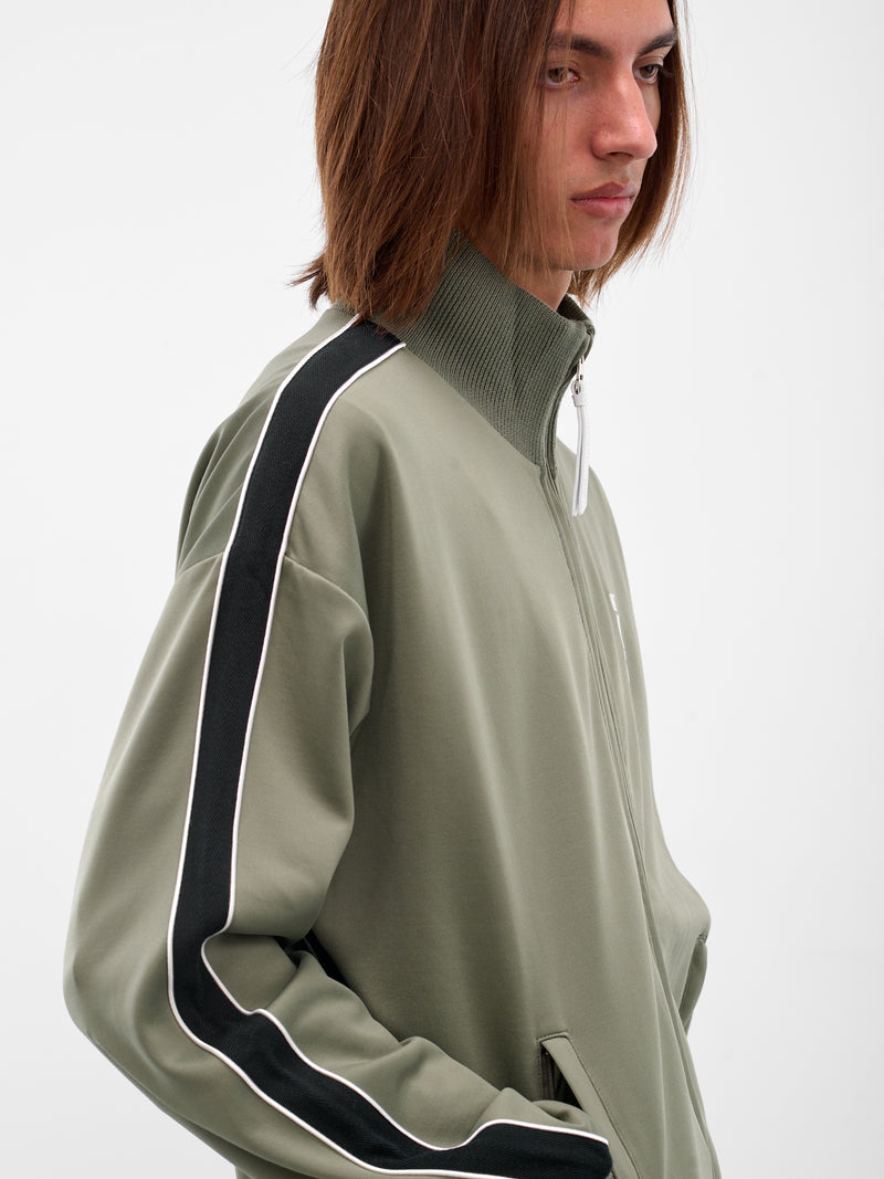 Green Technical Jersey Tracksuit Jacket (H526Y02X38-4160-KHAKI-GREEN)