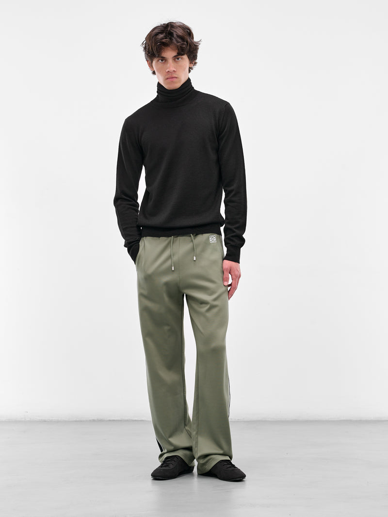 Green Technical Jersey Tracksuit Pants (H526Y04X59-4160-KHAKI-GREEN)