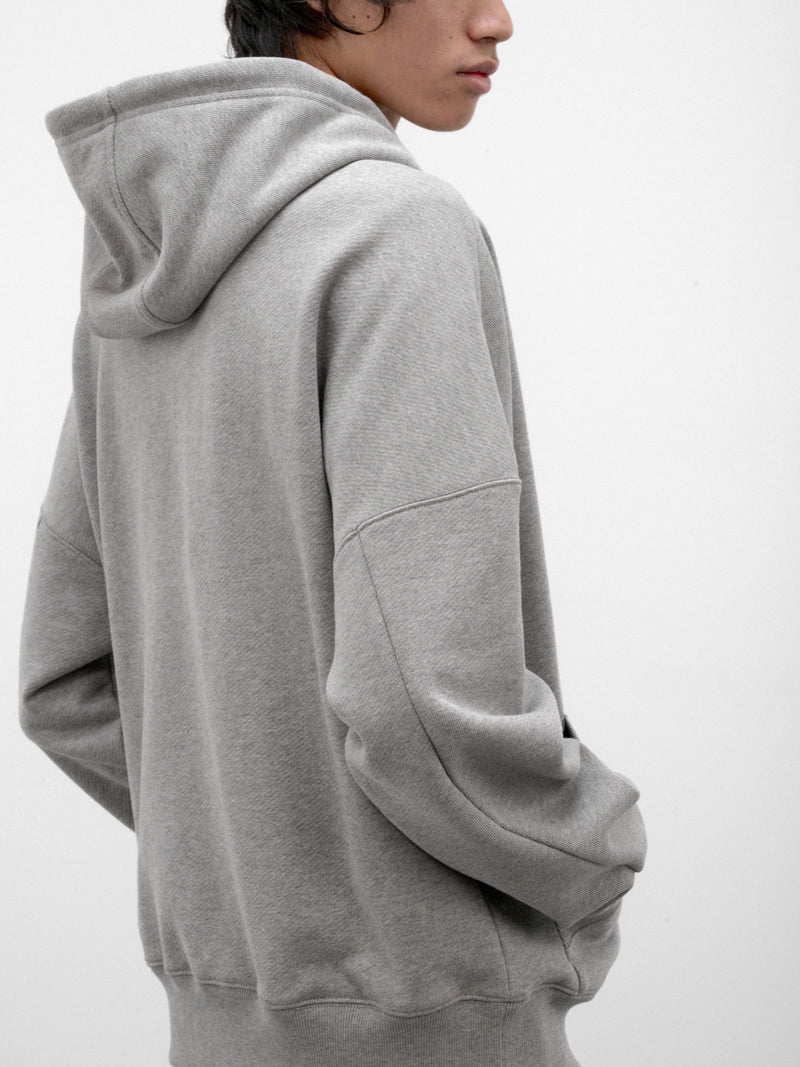 Gray Loopback Cotton Hoodie (H526Y25X92-GREY)