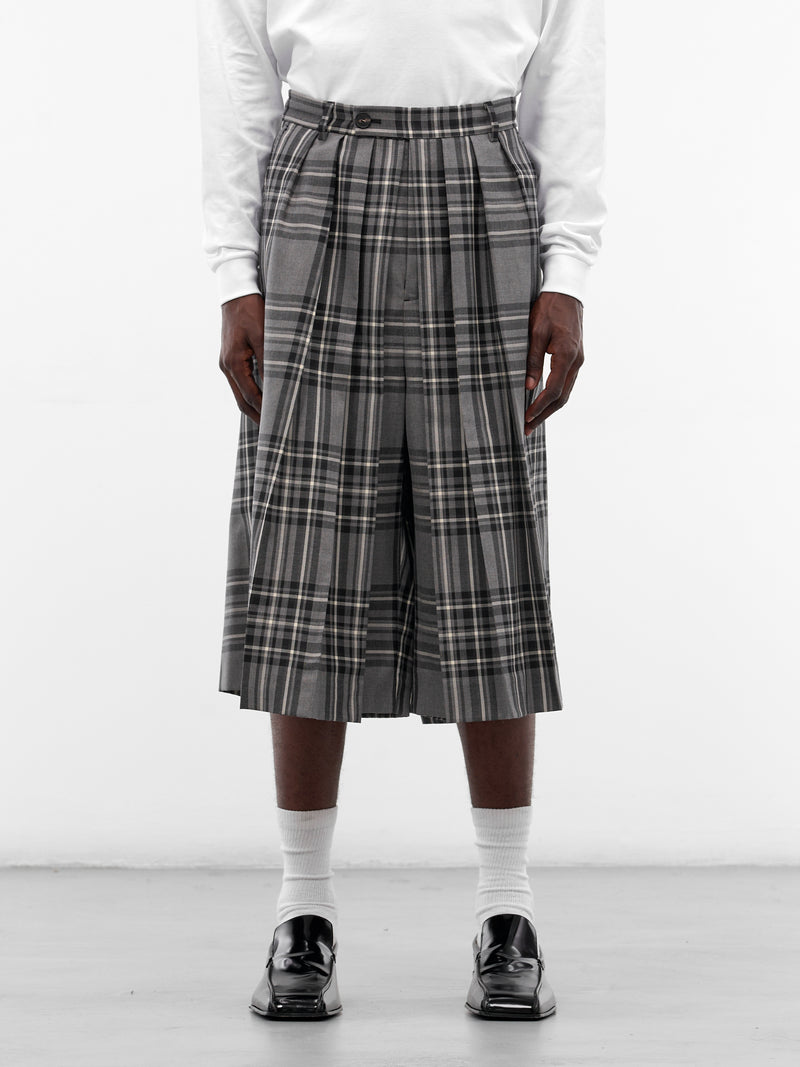 Wool Tartan Hakama Cropped Pants (HAKAMA-PANTS-WOOL-TARTAN)