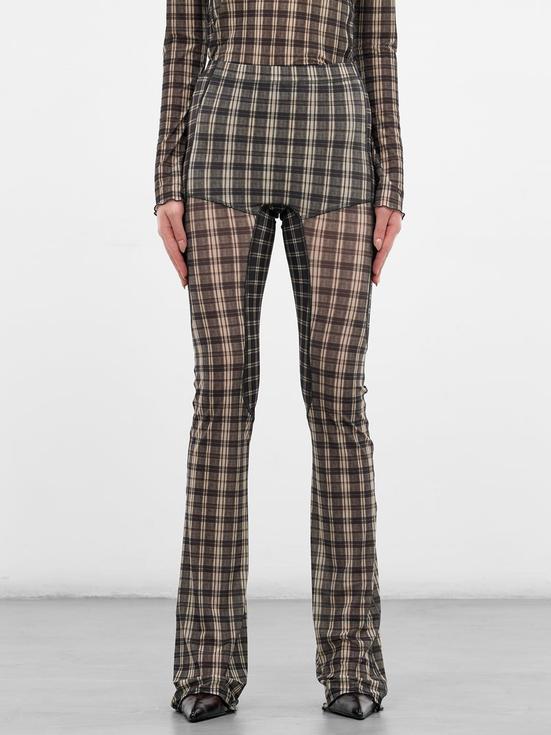 Black Halcyon Mesh Check Leggings (HALE0CC-COMBI-CHECK)