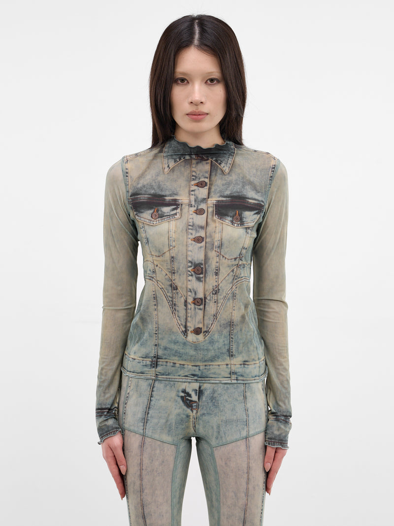 Halcyon Trompe L'oeil Denim Top (HATO0HA-HARLEY)