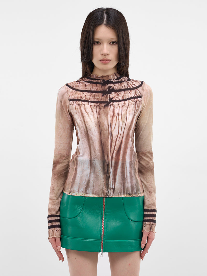 Pink Halcyon Trompe L'oeil Top (HATO0PI-PINK)