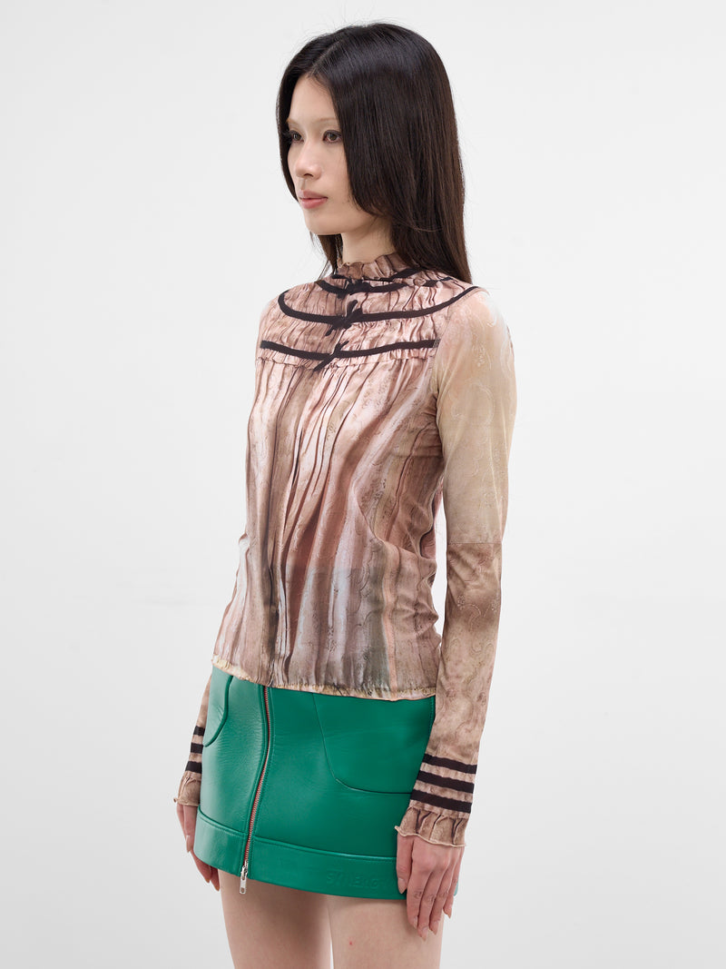 Pink Halcyon Trompe L'oeil Top (HATO0PI-PINK)