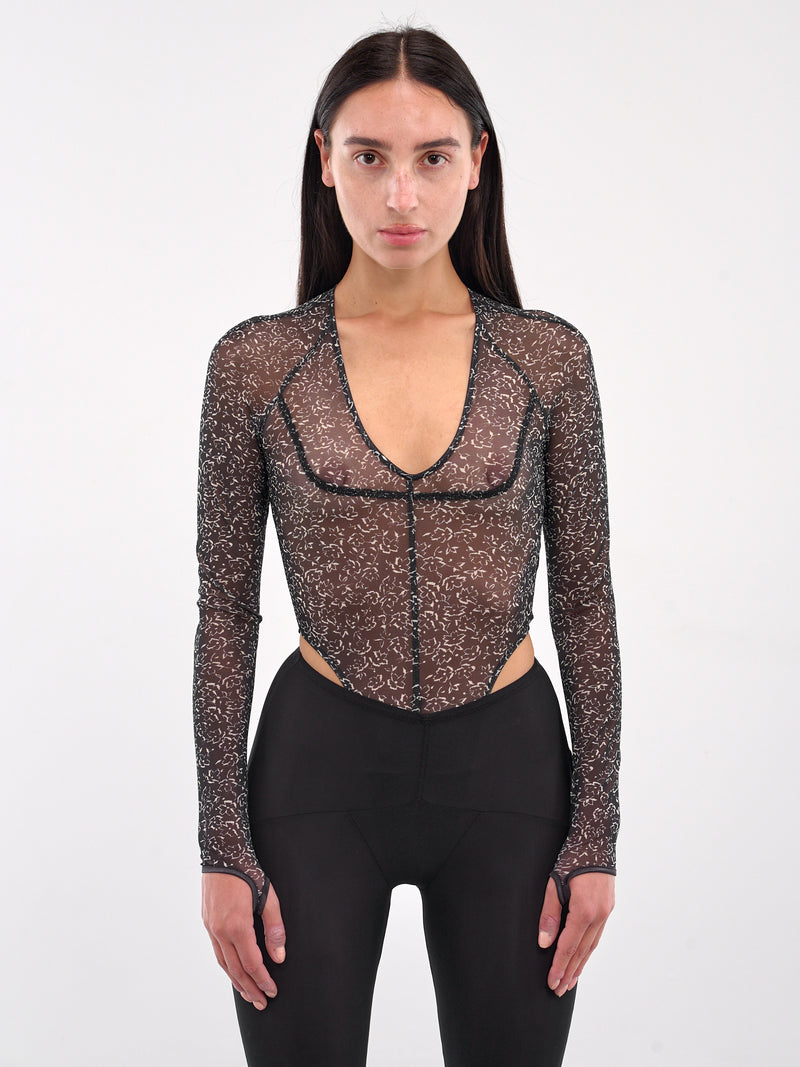 Haze Sheer Bodysuit (HAZLEO0DAISY-DAISY)