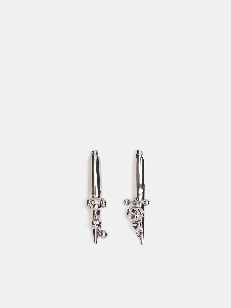 Silver Stiletto Nail Hair Clip (HDP04-SILVER)