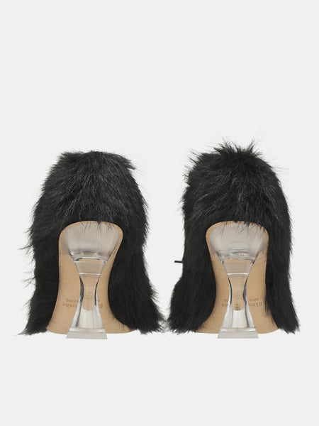 【Simone Rocha】ブラウン フェイクファー バレエ ヒール HH5-1090-BLACK-16378_grande.