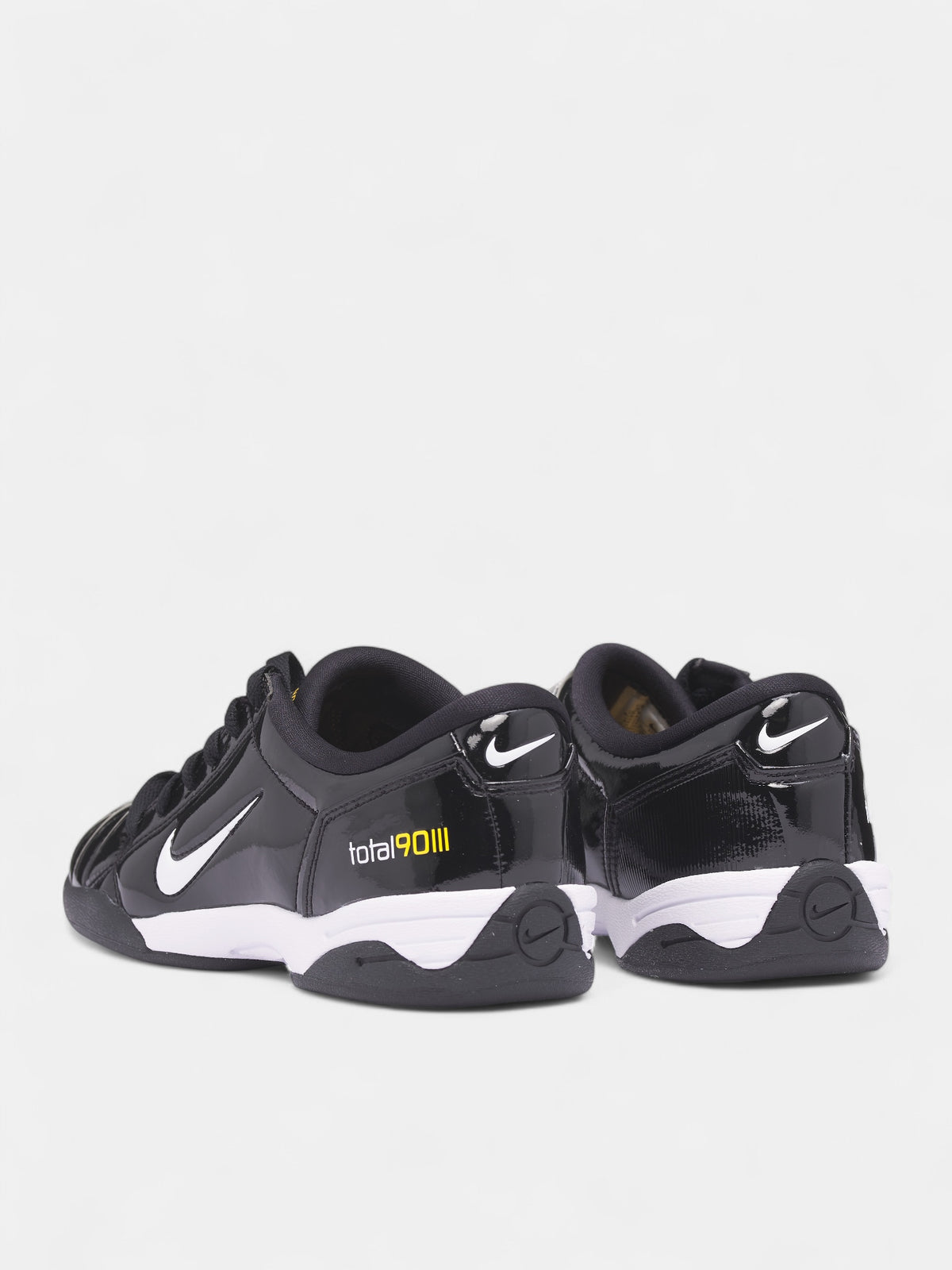 Black Glossy Total 90 Sneakers (HJ9351-001-BLACK-WHITE-SILVER)