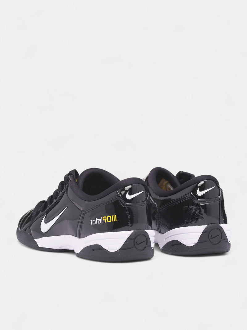 Black Glossy Total 90 Sneakers (HJ9351-001-BLACK-WHITE-SILVER)