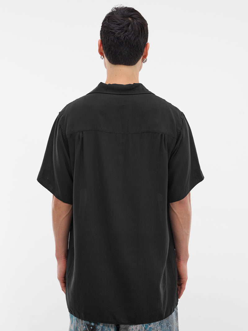 Black Relaxed Hawaiian Shirt (HK-B09-201-2-BLACK)