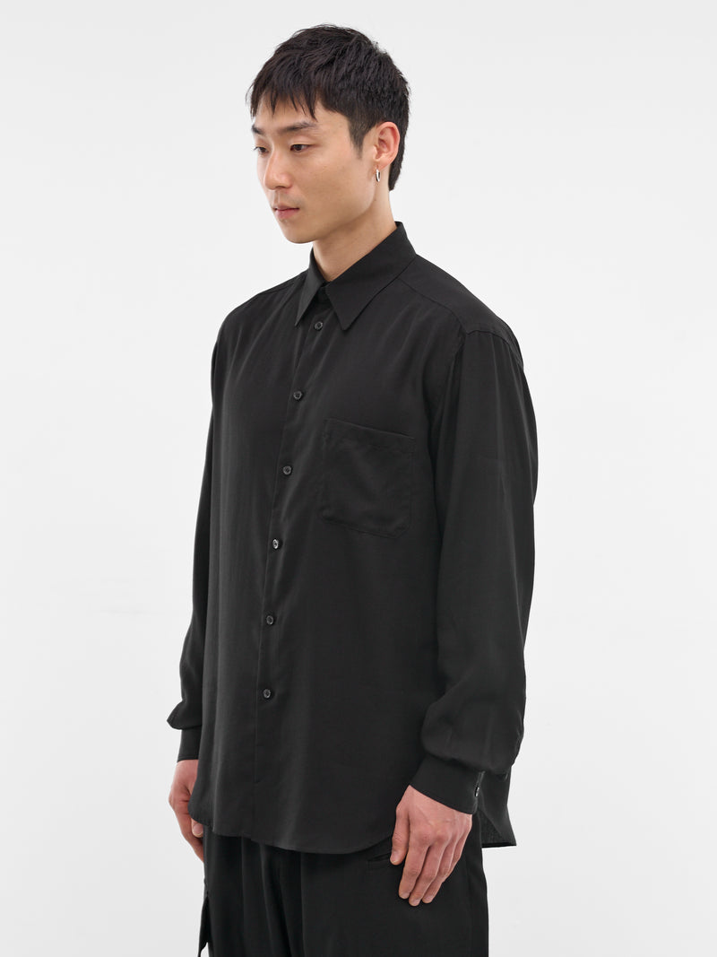 Black Classic Button-Up Shirt (HK-B83-250-2-BLACK)