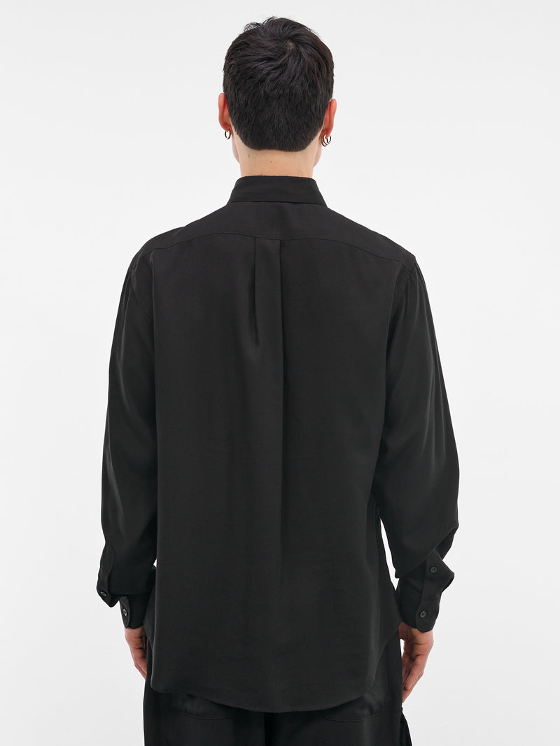 Black Classic Button-Up Shirt (HK-B83-250-2-BLACK)
