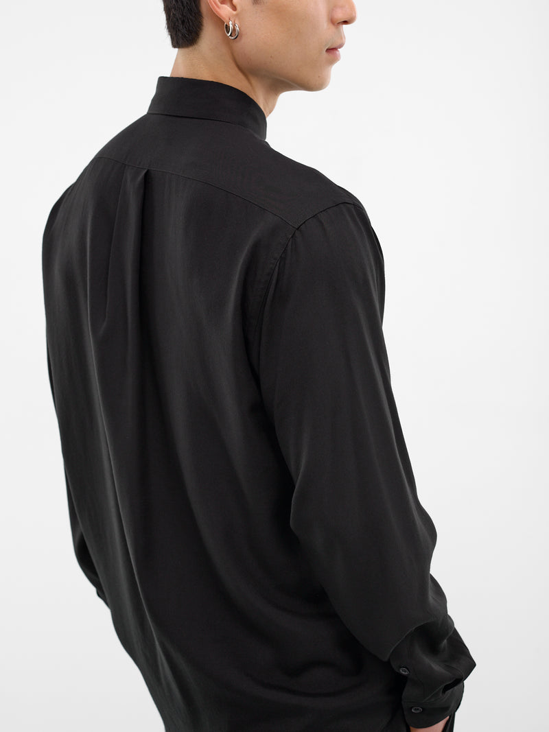 Black Classic Button-Up Shirt (HK-B83-250-2-BLACK)